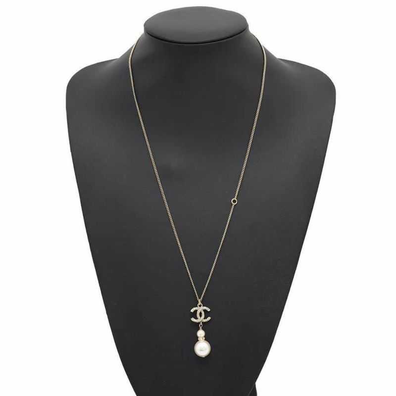 シャネル ネックレス ココマーク フェイクパール ラインストーン B18 B A53161 CHANEL アクセサリー