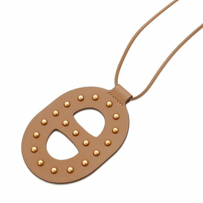 エルメス ネックレス シェーヌダンクルGM Chane d'Ancre ゴールド/ピンクゴールド金具 スイフト U刻印 HERMES アクセサリー ペンダント スタッズ