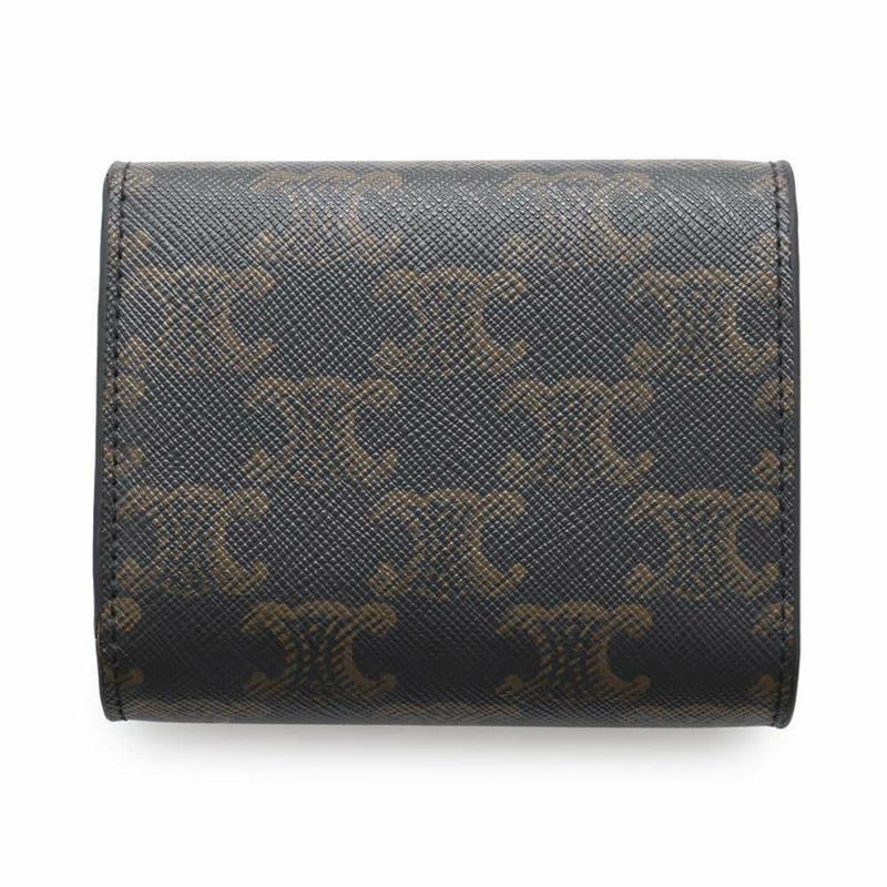 セリーヌ 三つ折り財布 トリオンフ スモールフラップ ウォレット 10D782CQH.04LU CELINE