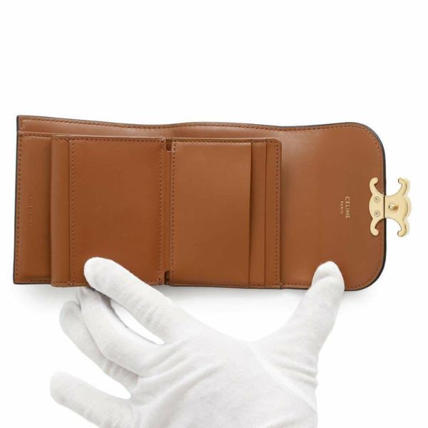 セリーヌ 三つ折り財布 トリオンフ スモールフラップ ウォレット 10D782CQH.04LU CELINE