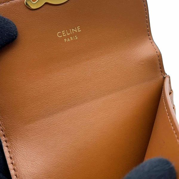 セリーヌ 三つ折り財布 トリオンフ スモールフラップ ウォレット 10D782CQH.04LU CELINE