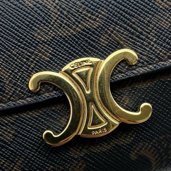 セリーヌ 三つ折り財布 トリオンフ スモールフラップ ウォレット 10D782CQH.04LU CELINE