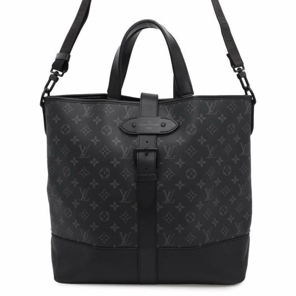 ルイヴィトン トートバッグ モノグラム・エクリプス ソミュール トート M45914 LOUIS VUITTON 2way 黒 ブラック