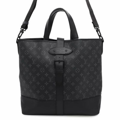 ルイヴィトン トートバッグ モノグラム・エクリプス ソミュール トート M45914 LOUIS VUITTON 2way 黒 ブラック 安心保証