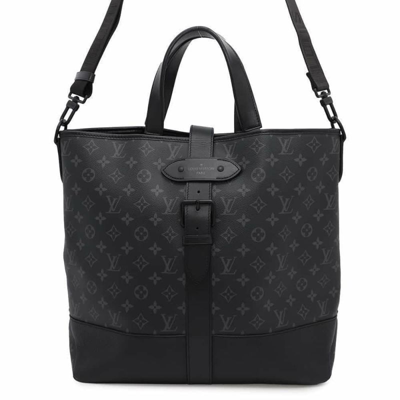 ルイヴィトン トートバッグ モノグラム・エクリプス ソミュール トート M45914 LOUIS VUITTON 2way 黒 ブラック
