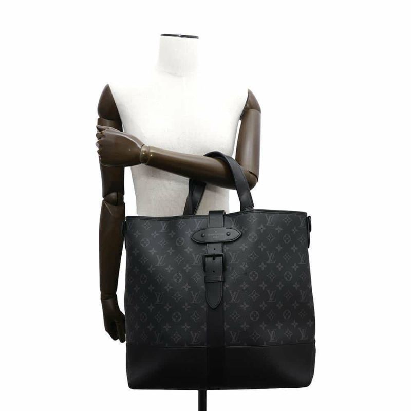 ルイヴィトン トートバッグ モノグラム・エクリプス ソミュール トート M45914 LOUIS VUITTON 2way 黒 ブラック