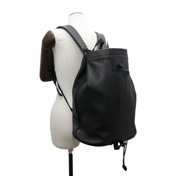 ルイヴィトン リュックサック モノグラム・シャドウ チョーク・バックパック M44614 LOUIS VUITTON 黒 ブラック