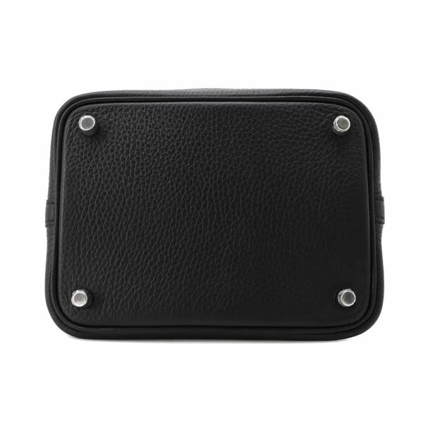 エルメス ハンドバッグ ピコタンロックPM ブラック/シルバー金具 トリヨンクレマンス W刻印 黒