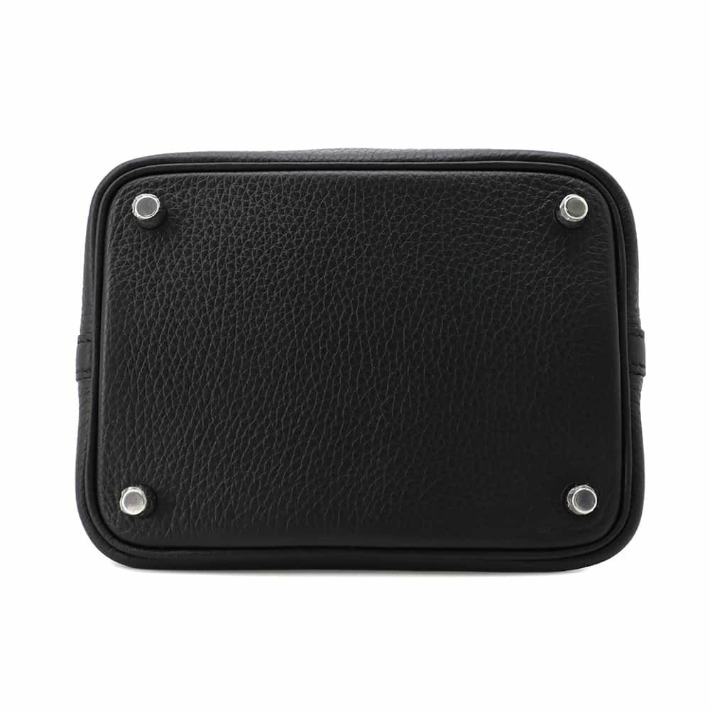 エルメス ハンドバッグ ピコタンロックPM ブラック/シルバー金具 トリヨンクレマンス W刻印 黒
