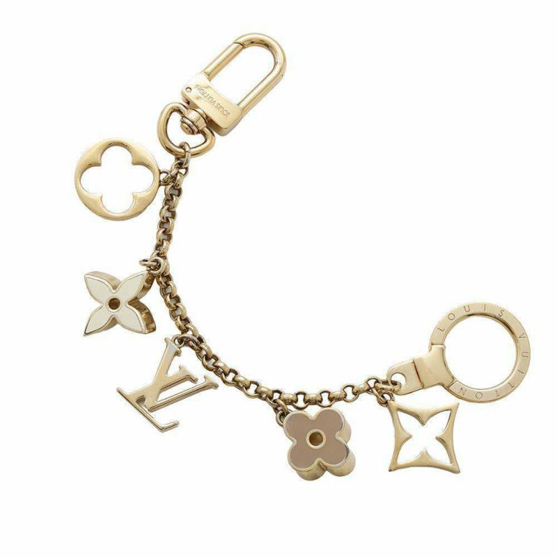 ルイヴィトン バッグチャーム チェーン フルール ドゥ モノグラム M65111 LOUIS VUITTON キーホルダー モノグラムフラワー