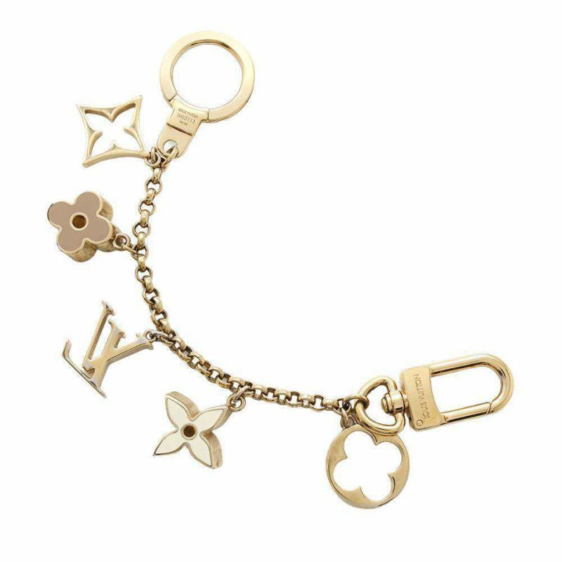 ルイヴィトン バッグチャーム チェーン フルール ドゥ モノグラム M65111 LOUIS VUITTON キーホルダー モノグラムフラワー