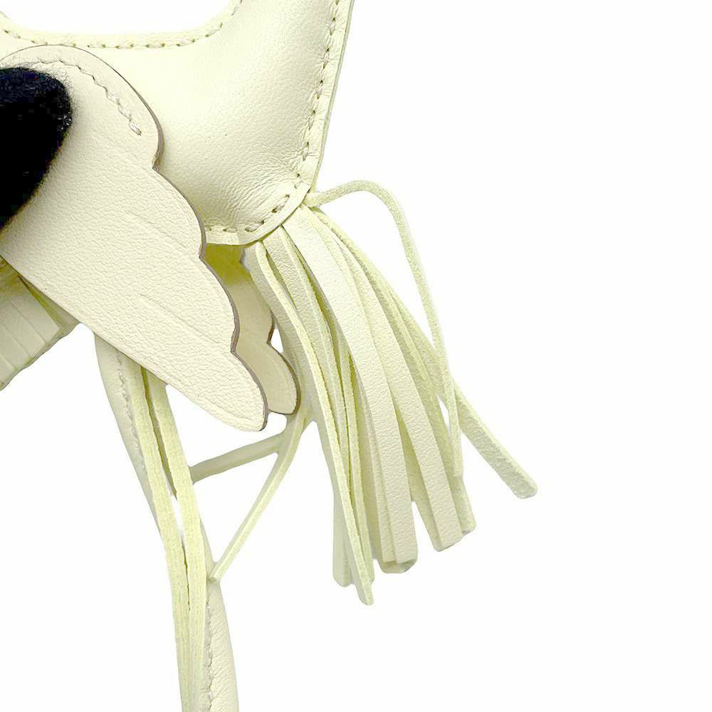 エルメス バッグチャーム ロデオPM ペガサス ジョーヌミルトン ラムスキン W刻印