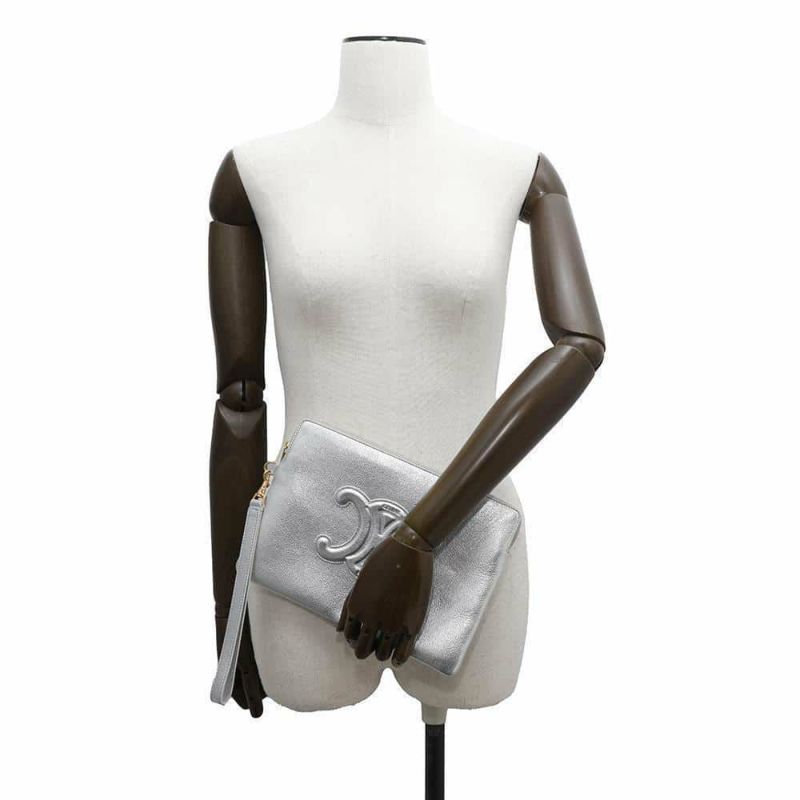 セリーヌ クラッチバッグ トリオンフ スモール ポーチ レザー 10J983 CELINE セカンドバッグ