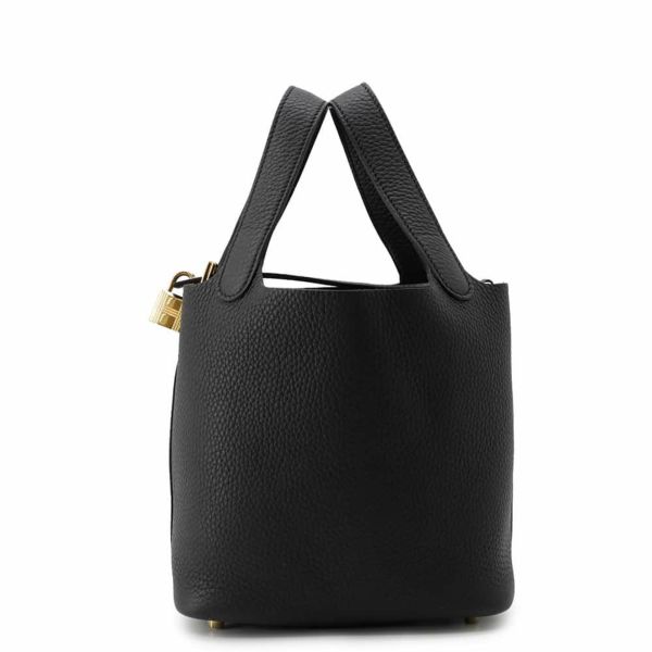 エルメス ハンドバッグ ピコタンロックPM ブラック/ゴールド金具 トリヨンクレマンス W刻印 黒