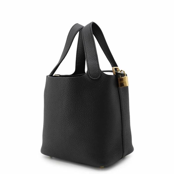 エルメス ハンドバッグ ピコタンロックPM ブラック/ゴールド金具 トリヨンクレマンス W刻印 黒