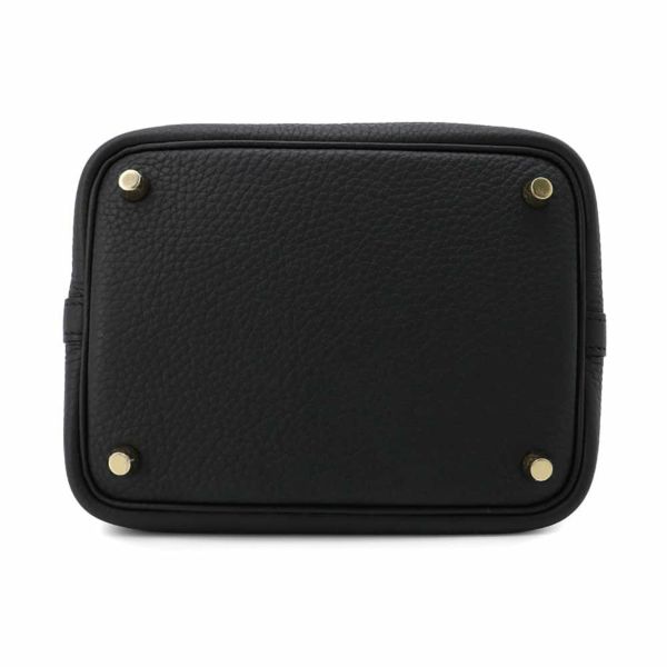 エルメス ハンドバッグ ピコタンロックPM ブラック/ゴールド金具 トリヨンクレマンス W刻印 黒