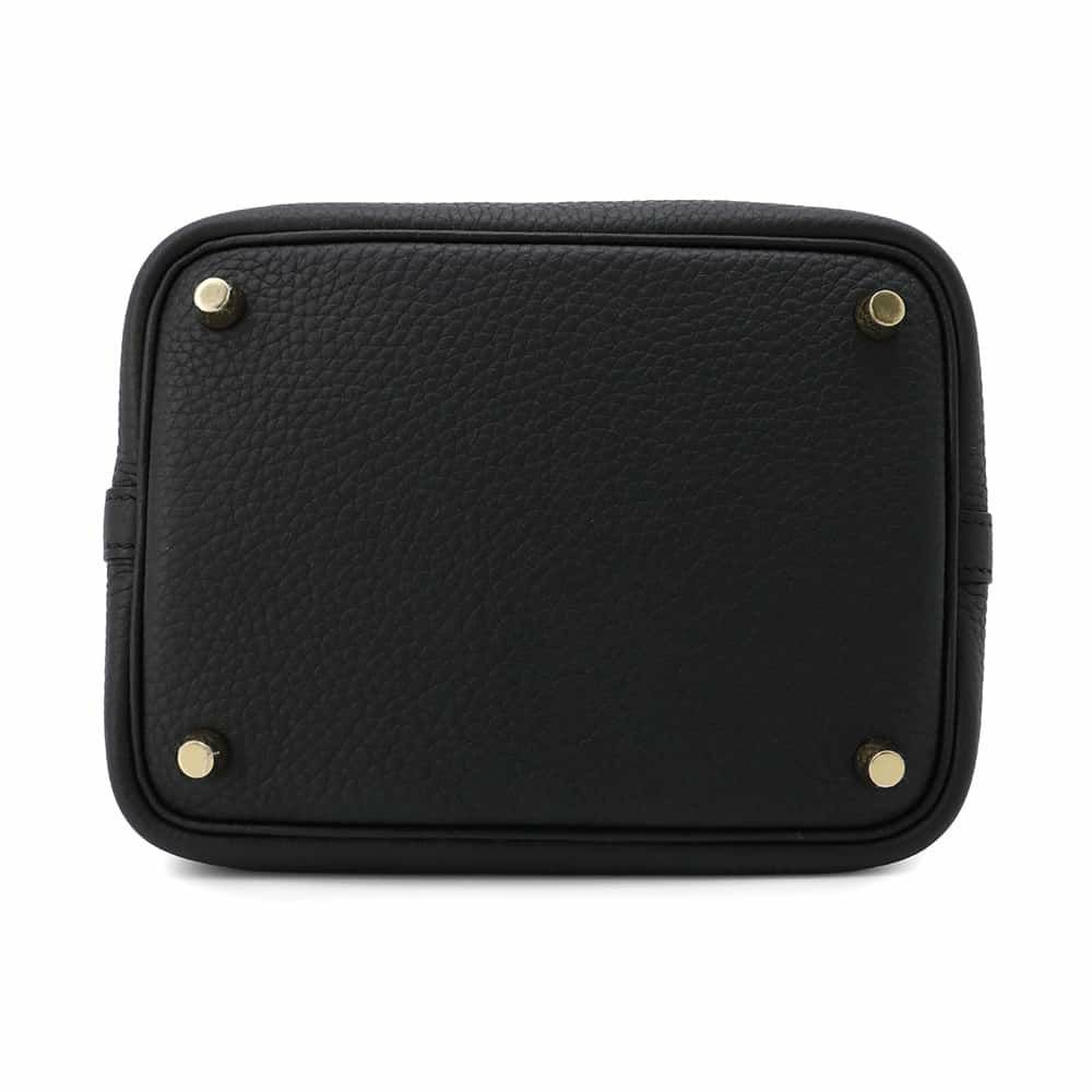 エルメス ハンドバッグ ピコタンロックPM ブラック/ゴールド金具 トリヨンクレマンス W刻印 黒