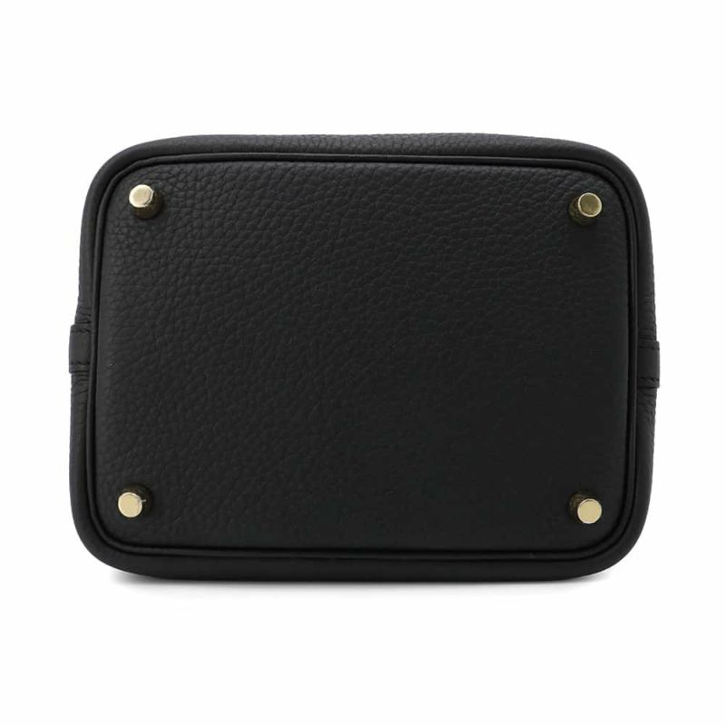 エルメス ハンドバッグ ピコタンロックPM ブラック/ゴールド金具 トリヨンクレマンス W刻印 黒