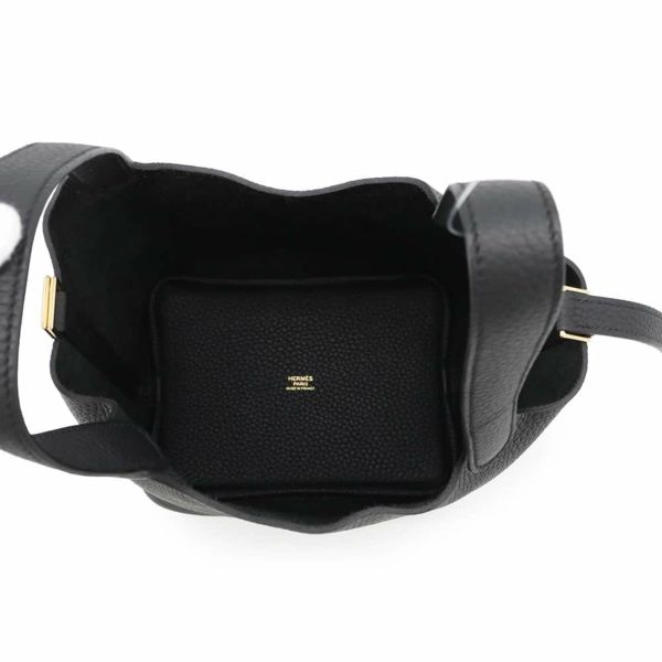 エルメス ハンドバッグ ピコタンロックPM ブラック/ゴールド金具 トリヨンクレマンス W刻印 黒