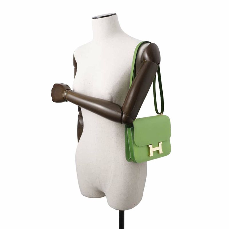 エルメス ミニ コンスタンス3 ミロワール ヴェールユッカ/ゴールド金具 エプソン W刻印