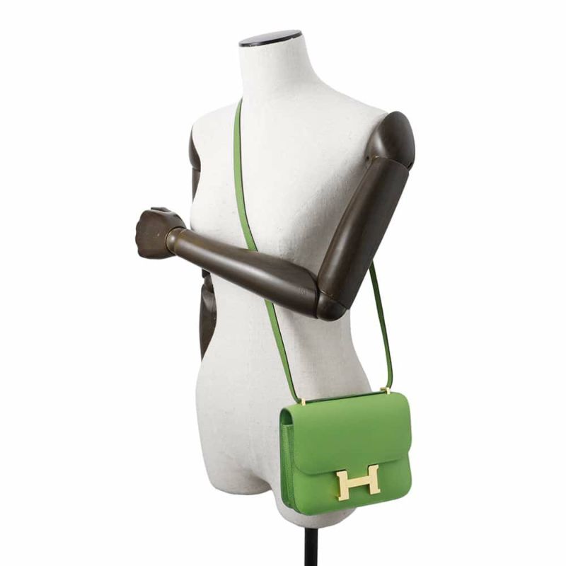 エルメス ミニ コンスタンス3 ミロワール ヴェールユッカ/ゴールド金具 エプソン W刻印