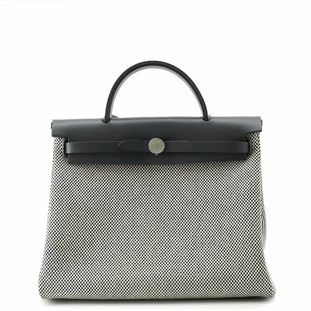 エルメス エールバッグジップPM ルトゥルネ アルドワーズ/ブラック/ホワイト/シルバー金具 トワルキャドリーユ/ヴァッシュハンター W刻印
