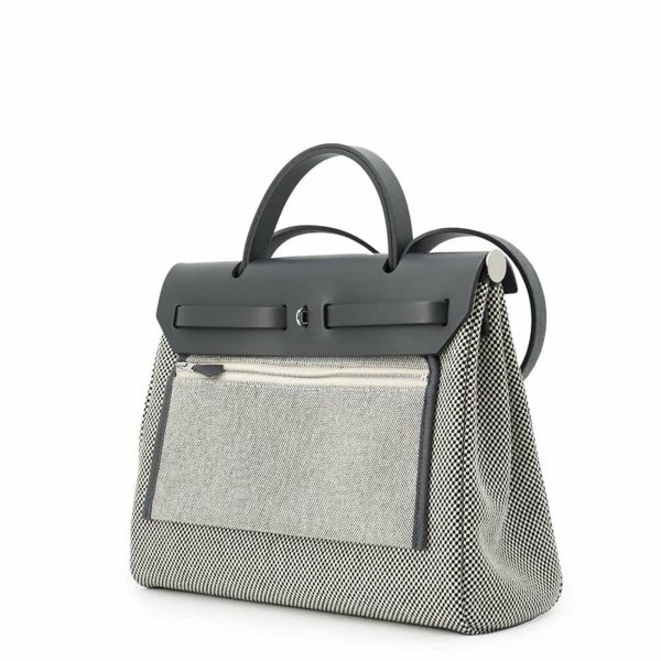 エルメス エールバッグジップPM ルトゥルネ アルドワーズ/ブラック/ホワイト/シルバー金具 トワルキャドリーユ/ヴァッシュハンター W刻印