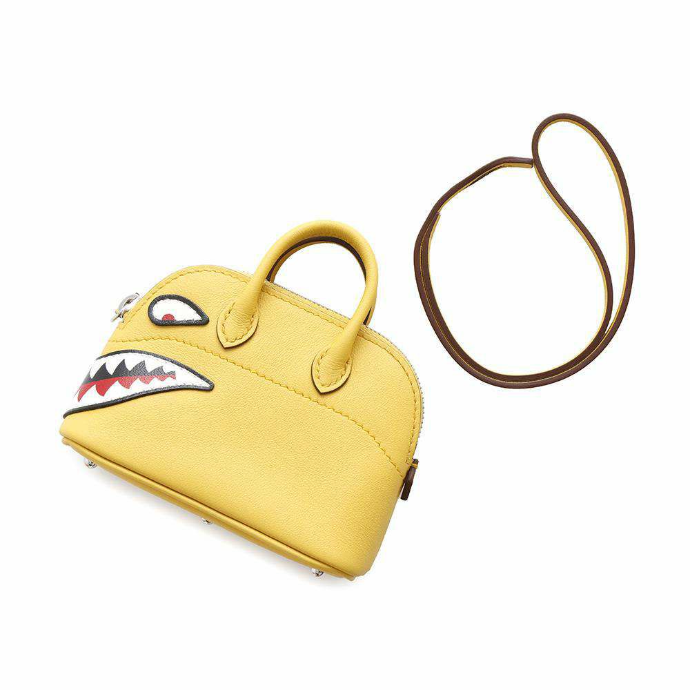 エルメス バッグチャーム ボリード・シャーク サン/シルバー金具 スイフト W刻印 HERMES サメ