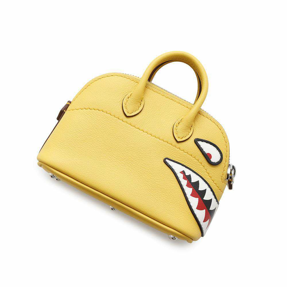 エルメス バッグチャーム ボリード・シャーク サン/シルバー金具 スイフト W刻印 HERMES サメ