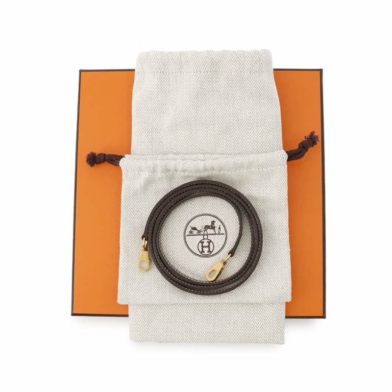 エルメス ハンドバッグ ミニケリードゥ 外縫い エトゥープ/ゴールド金具 エプシン W刻印 2wayショルダー