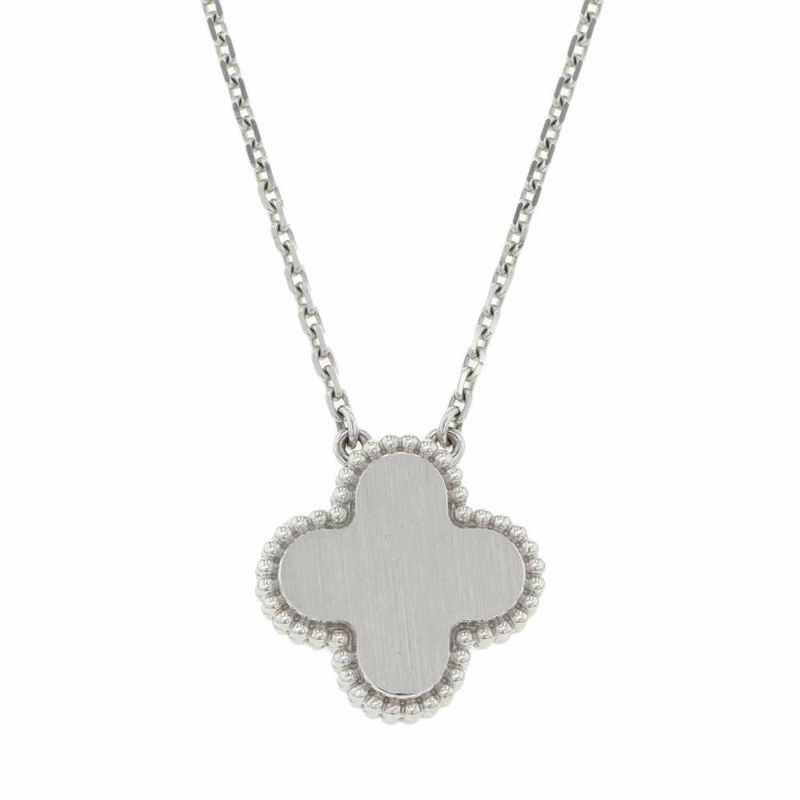 ヴァンクリーフ&アーペル ネックレス ヴィンテージ アルハンブラ ギヨシェ ダイヤ 1P K18WG/K18PG VCARPNTH00 2024年ホリデー限定