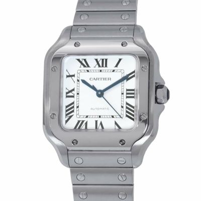 カルティエ サントス ドゥ カルティエ MM WSSA0029 Cartier 腕時計 シルバー文字盤 安心保証