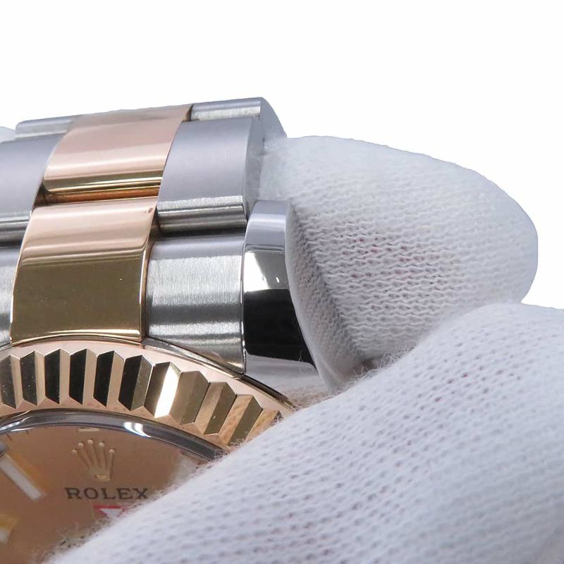 ロレックス スカイドゥエラー デイト ランダムシリアル ルーレット 326933 ROLEX 腕時計 シャンパン文字盤