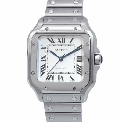 カルティエ サントス ドゥ カルティエ MM WSSA0029 Cartier 腕時計 シルバー文字盤 安心保証