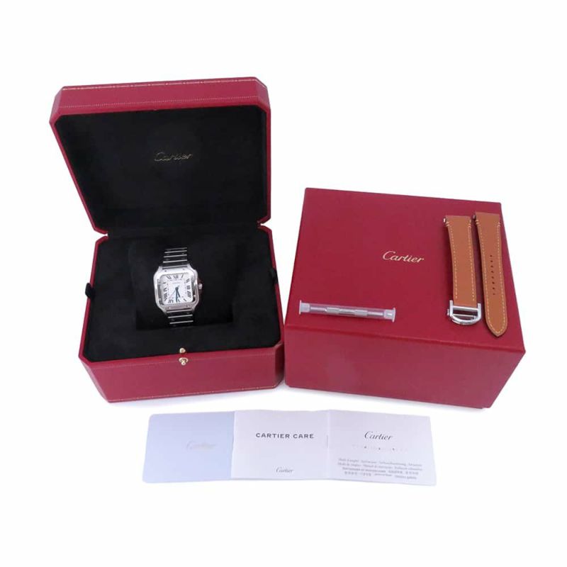 カルティエ サントス ドゥ カルティエ MM WSSA0029 Cartier 腕時計 シルバー文字盤