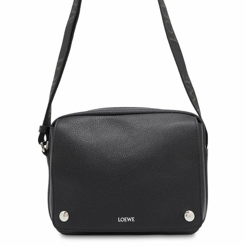 ロエベ ショルダーバッグ ペブル メッセンジャーバッグ XS サプルグレインカーフ BANBA73X01 LOEWE メンズ 黒
