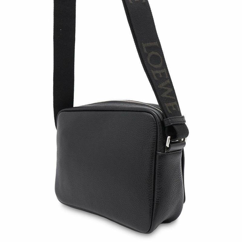 ロエベ ショルダーバッグ ペブル メッセンジャーバッグ XS サプルグレインカーフ BANBA73X01 LOEWE メンズ 黒