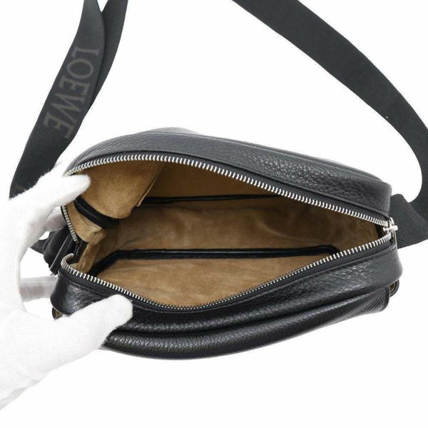 ロエベ ショルダーバッグ ペブル メッセンジャーバッグ XS サプルグレインカーフ BANBA73X01 LOEWE メンズ 黒