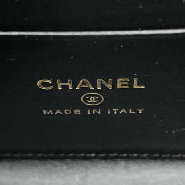 シャネル チェーンショルダーバッグ トップハンドル フォンケース マトラッセ ココマーク キャビアスキン AP3238 CHANEL 黒