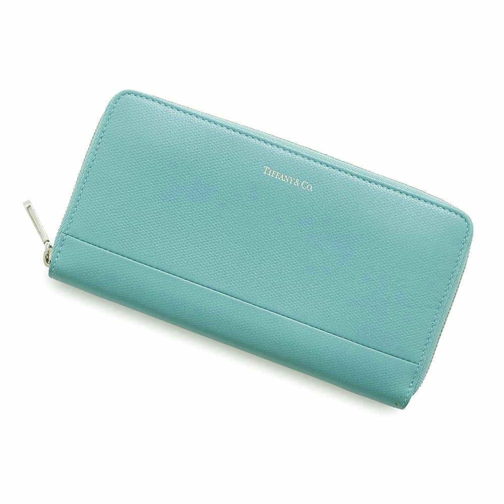ティファニー 長財布 レザー Tiffany&Co. ロングウォレット ラウンド 