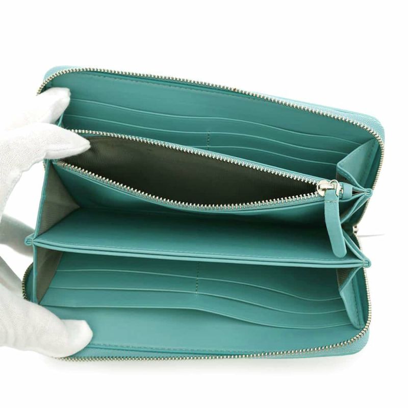 ティファニー 長財布 レザー Tiffany&Co. ロングウォレット ラウンドファスナー