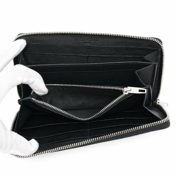 バレンシアガ 長財布 レザー 392124 BALENCIAGA ラウンドファスナー 黒