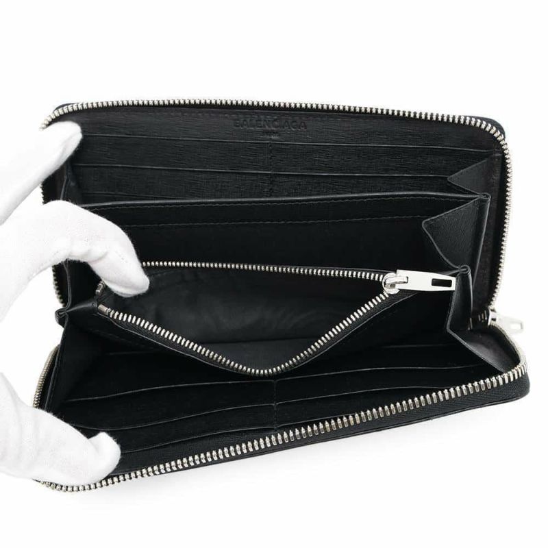 バレンシアガ 長財布 レザー 392124 BALENCIAGA ラウンドファスナー 黒