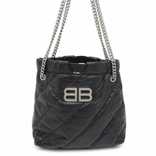 バレンシアガ チェーンショルダーバッグ クラッシュ XS トートバッグ 781796 BALENCIAGA 黒 キルト