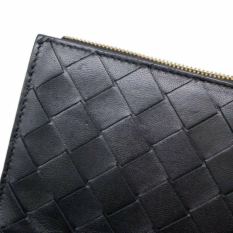 ボッテガヴェネタ 長財布 イントレチャート レザー BOTTEGA VENETA 財布 黒
