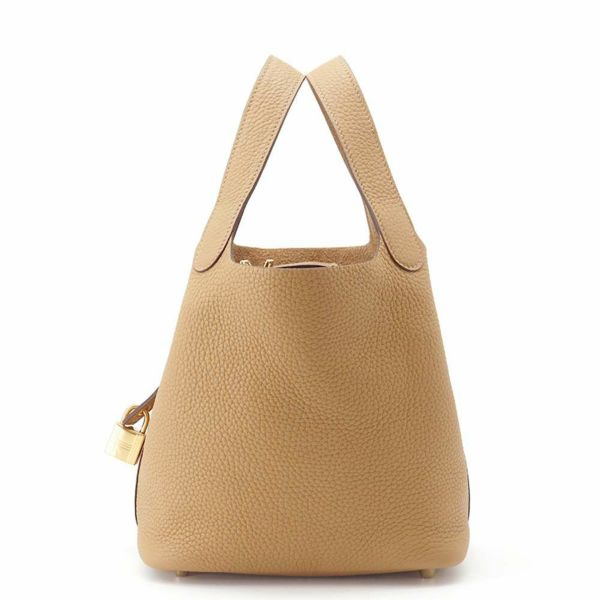 エルメス ハンドバッグ ピコタンロックPM ビスキュイ/ゴールド金具 トリヨンクレマンス B刻印