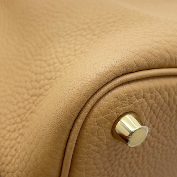 エルメス ハンドバッグ ピコタンロックPM ビスキュイ/ゴールド金具 トリヨンクレマンス B刻印