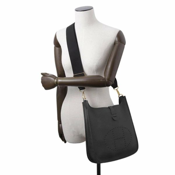 エルメス ショルダーバッグ エブリン3 PM ブラック/ゴールド金具 トリヨンクレマンス B刻印 黒