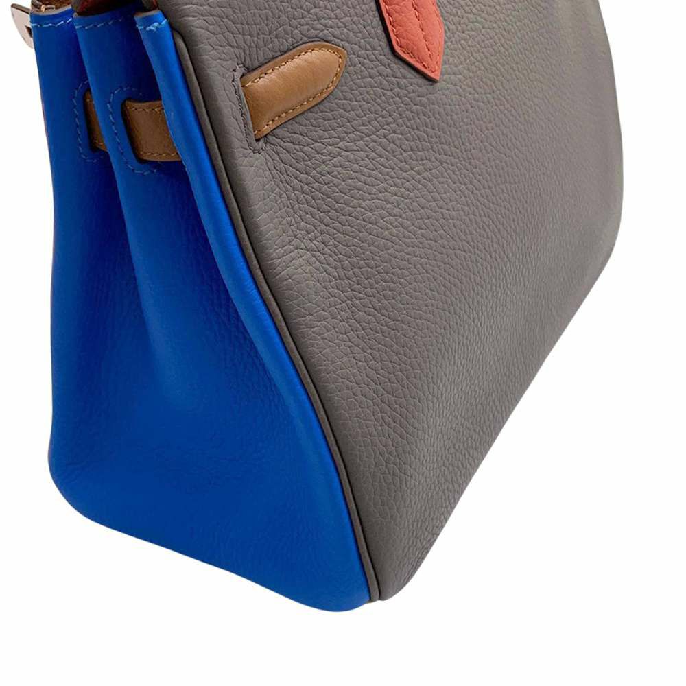 エルメス バーキン30 オレンジ/サンギーヌ/ブルーラン/ブルーイドラ/エタン/ゴールド/シルバー金具 トリヨンクレマンス □P刻印 Birkin