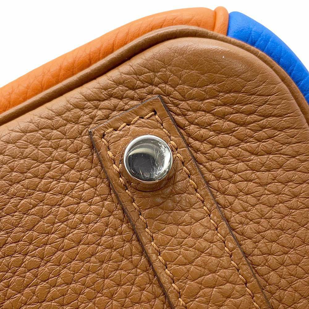 エルメス バーキン30 オレンジ/サンギーヌ/ブルーラン/ブルーイドラ/エタン/ゴールド/シルバー金具 トリヨンクレマンス □P刻印 Birkin